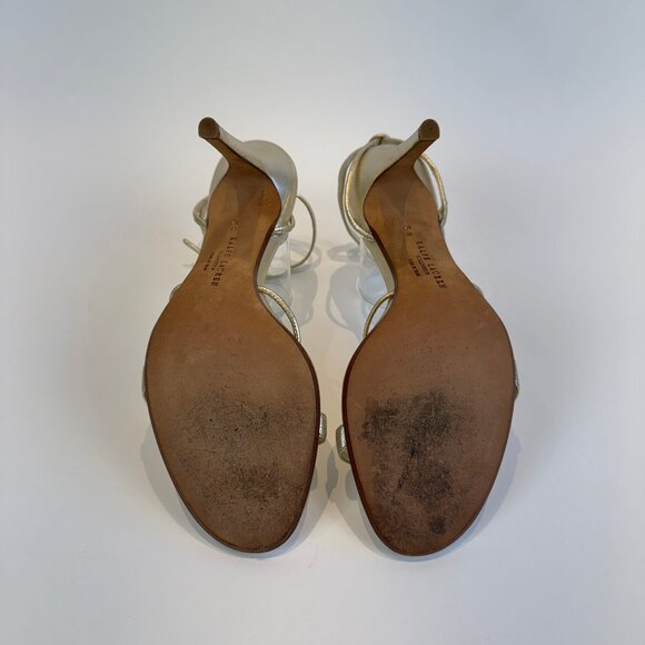 Ralph Lauren Purple Label Gold Leather Strappy Sandals, US 10 - Picture 8 of 16